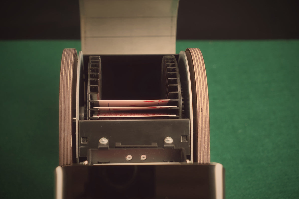 LeShuffler's internal carousel holding cards in their slots